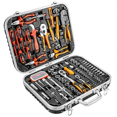 Abbildung von NEO TOOLS Elektriker Werkzeug Set 108 TLG im Koffer