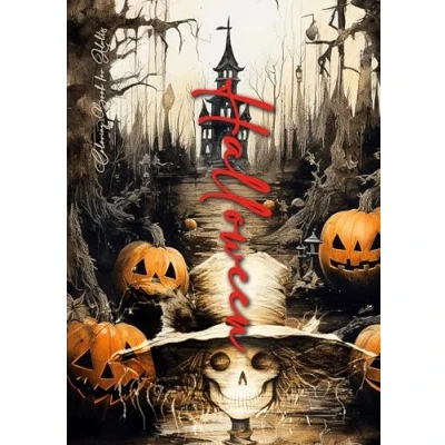 Abbildung von Halloween Malbuch für Ewachsene: Graustufen Erwachsene Horror Kostüme, Kürbisse, Vogelscheuchen ... Muertos A4 (Horror Coloring Books, Band 1)