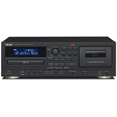 Abbildung von Teac AD 850 SE CD Player &amp; Kassettenspieler mit USB Aufnahme Wiedergabe (Mikrofoneingang, Echoeffekt, Karaoke fähig, Digital Analog Umwandlung) Schwarz