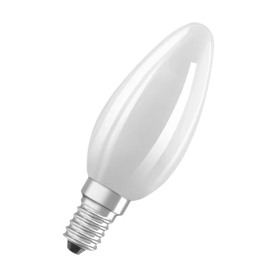 Abbildung von OSRAM SUPERSTAR+ CLASSIC B GLFR 40 LED Lampe, E14, Minikerzenform, 2,5W, 470lm, 2700K, warmweißes Licht, Filament Technologie, sehr geringer Energieverbrauch, Energieeffizienzklasse B,6 Pack