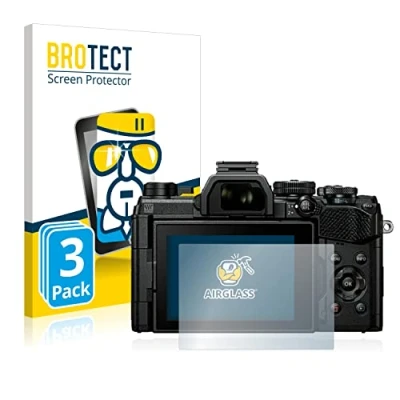 Abbildung von BROTECT Schutzglas für Olympus OM System 5 (3 Stück) Schutzfolie Panzer Folie Glas [Extrem Kratzfest 9H, Anti Fingerprint, Ultra Transparent]