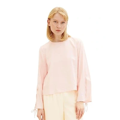 Abbildung von TOM Tailor Denim MIT SCHNÜRUNG Bluse, Damen, Größe: Large, Light english rose