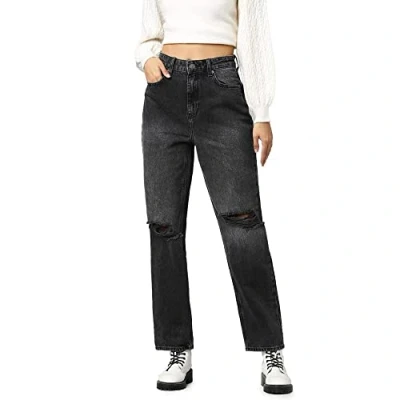 Abbildung von ONLY Damen Onlrobyn Ex Hw Str L Ak des Cro086 Noos Jeans, Washed Black, 31W / 30L EU