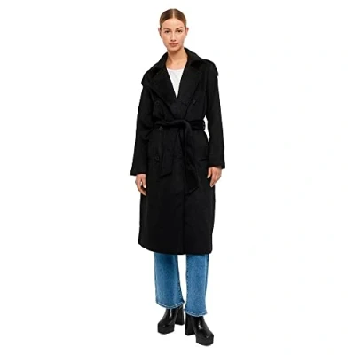 Abbildung von Object Damen Objclara Wool Coat Noos Mantel, Schwarz, 36 EU