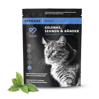 Abbildung von Peticare Gelenkpulver für Katzen, Mit MSM, Kollagen, stärkt Knochen, Gelenke 125 g