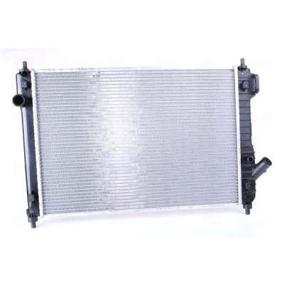 Abbildung von NISSENS 61687 Kühler, Motorkühlung Aluminium 600 418 16 Kühlrippen gelötet CHEVROLET: Aveo / Kalos Limousine, Schrägheck