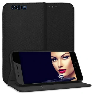 Abbildung von mtb more energy® Schutz Tasche Bookstyle für Huawei P10 Plus / P10+ (5.5&#039;&#039;) schwarz Kunstleder Klapp Cover Hülle Wallet Case
