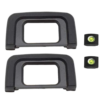 Abbildung von ULBTER D5300 D3400 Augenmuschel Okular Sucher DK 25 für Nikon D5500 D5100 D3500 D3200 D3300 D3100 D3000 D5600 D5000 D5200 Kamera,Okularmuschel &amp; Blitzschuhabdeckung (2 + 2 Stück)