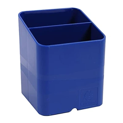 Abbildung von Exacompta 67703D Premium Stiftehalter Pen Cube mit 2 Fächern für mehr Ordnung auf dem Schreibtisch Stifteköcher Stiftebox Aufbewahrungsbox Organizer königsblau
