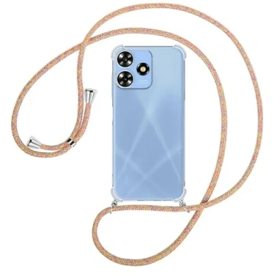 Abbildung von mtb more energy® Handykette kompatibel mit ZTE Blade A73 4G Rainbow Smartphone Hülle zum Umhängen Anti Shock Full TPU Case
