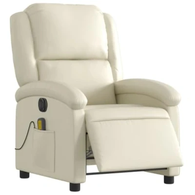Abbildung von vidaXL Sessel Massagesessel Elektrisch Creme Kunstleder (1 St)