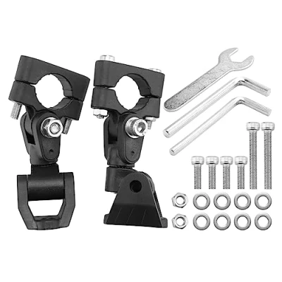 Abbildung von Jikoiuty Motorrad Scheinwerfer Halterung Halter LED Zusatz für R1200GS F800GS/F650FS