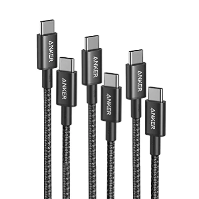 Abbildung von Anker USB C Kabel, [3Stück 1m+1,8m+3m ] 100W Ladekabel C, 333 auf Kabel 180cm lang für iPhone 16 15 Serie Samsung Galaxy S24 S23 MacBook Pro Air iPad Pixel Switch LG und mehr