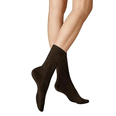 Abbildung von KUNERT Damen Socken Winter Dreams Rib weich Brown mel. 8210 39 42