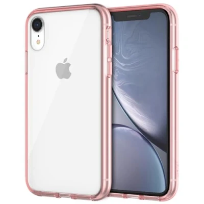 Abbildung von JETech Hülle für iPhone XR 6,1 Zoll, Nie Vergilbung Handyhülle Stoßfest, Schutzhülle Anti Kratzt Transparent Rückseite (Roségold)