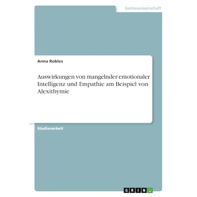 Abbildung von Auswirkungen von mangelnder emotionaler Intelligenz und Empathie am Beispiel Alexithymie