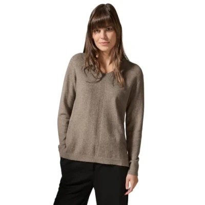Abbildung von Cecil MIT Vausschnitt Strickpullover, Damen, Größe: XL, Braun