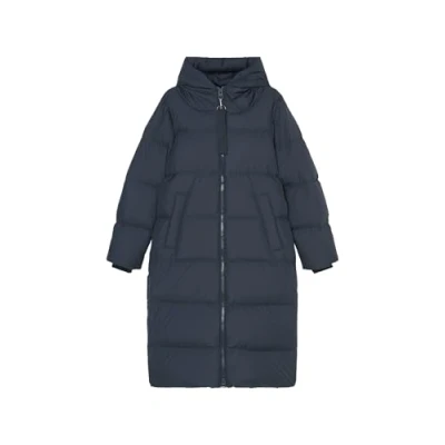 Abbildung von Marc O&#039;Polo Puffer COAT WITH HOOD SIDE Slits Zipper WELT Pockets Backpack Belts Daunenmantel, Damen, Größe: 44, Deep blue sea