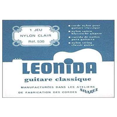 Abbildung von Savarez 656107 Saiten für Klassikgitarre Leonida 530 Satz Nylon blank, Bass versilbert Kupferdraht Normal Tension