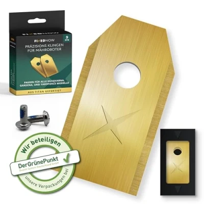 Abbildung von FixedNow Titan automower messer Set [9st] Kompatibel mit Husqvarna Automower, Gardena, Yardforce, Ferrex, Mc Chulloch Modelle Ultrascharfe, Ersatzklingen Rasenroboter Messerset, Ersatzteile