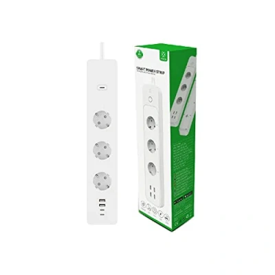 Abbildung von WOOX R6132 WiFi Smart Powerstrip, 3 AC Steckdosen, 2 USB 2.0 Anschlüsse, C Anschlüsse