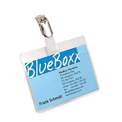 Abbildung von Durable Namensschild mit Nadel, 60 x 90 mm, transparent, Packung à 5 Stück, 861219