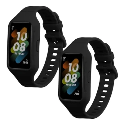 Abbildung von kwmobile 2X Sportarmband kompatibel mit Huawei Band 7 / 6 Honor Armband Fitnesstracker Set aus TPU Silikon