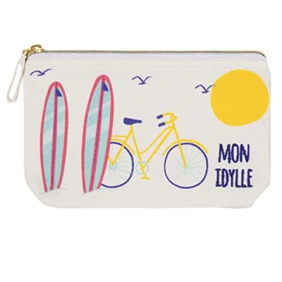 Abbildung von Draeger Paris Baumwollbeutel bunt Bedruckt Taschen Organizer/Beauty Tasche Mon Idylle (auf Französisch) 21 x 12 cm