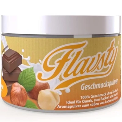 Abbildung von Flavsty® Geschmackspulver Nougat Veganes ohne Zucker Aromapulver Flavorpowder