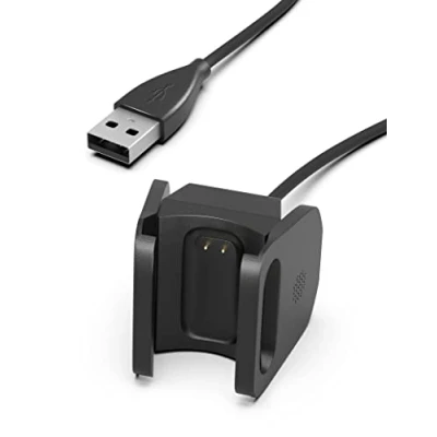 Abbildung von Sinoacc Ladegerät Kompatibel mit Fitbit Charge 3 Ladekabel 100Cm/3.3Ft Fitness Activity Tracker USB Dock Stand Smartwatch Zubehör