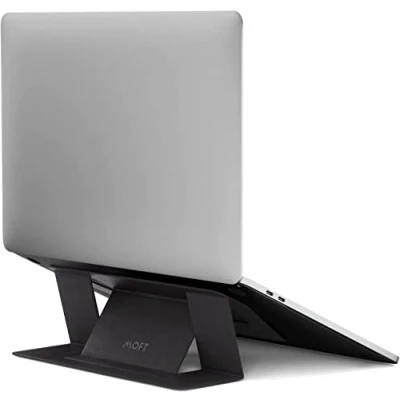 Abbildung von MOFT Laptop Ständer, Unsichtbarer Schlanker Verstellbarer Ständer für den Schreibtisch, Tragbarer Notebook kompatibel mit Laptops bis zu 16&quot;, Schwarz