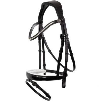 Abbildung von ANKY Zaum Metallic Patent ATH24001 Schwarz/Weiß Warmblut Agradi.deVerkauft von Agradi