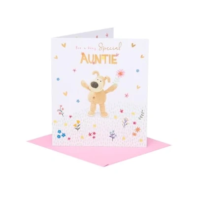 Abbildung von Boofle Muttertagskarte für Tante niedliches Design