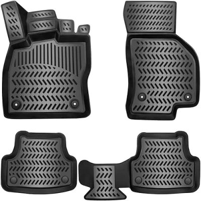 Abbildung von ELMASLINE Auto Fußmatten Gummi (4 St), für BMW X1 (2015 2022) F48 3D Gummimatten Zubehör Hoher Rand, (2015, 2016, 2017, 2018, 2019, 2020, 2021,