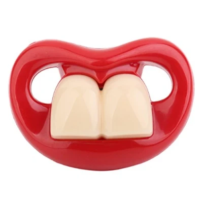 Abbildung von Funny Bucktooth Lebensmittel Silikon Baby Brustwarze Saeugling Schnuller Kieferorthopaedische