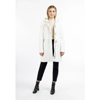 Abbildung von DREIMASTER klassischer Dufflecoat aus Wollmischung für Damen L / Off White 92% Polyester 8% Wolle