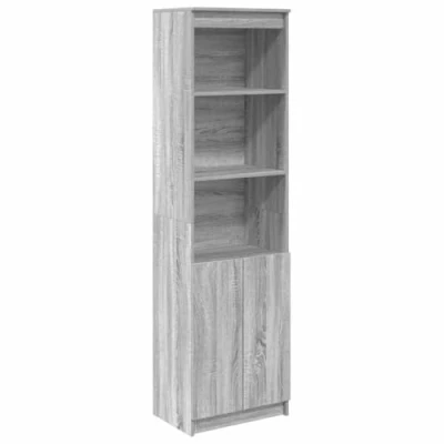 Abbildung von vidaXL Highboard Grau Sonoma 50x35x180 cm Holzwerkstoff, Schrank, Lagerschrank, Schrank hoch, Beistellschrank, hoher mit Tür