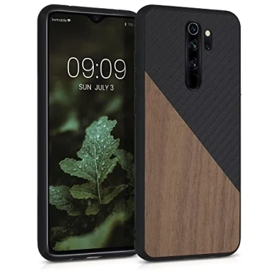 Abbildung von kwmobile Hülle kompatibel mit Xiaomi Redmi Note 8 Pro Handyhülle Handy Schutzhülle Smartphone Cover Dunkelbraun Schwarz