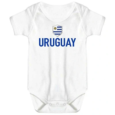 Abbildung von FanShirts4u Länder Baby Body URUGUAY inkl. Druck Name &amp; Nummer WM Trikot (12 18 Monate, Weiß/URUGUAY)