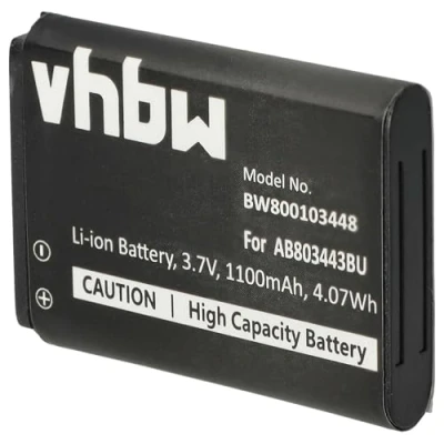 Abbildung von vhbw Li Ion Akku 1100mAh (3.7V) kompatibel mit Handy, Smartphone, Telefon Samsung GT C3350, Xcover 2, II, C3350 Ersatz für AB803443BU.