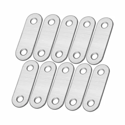 Abbildung von Euro Tische Flachverbinder Edelstahl Lochblech 50mm für Innen und Außenbereich, Holzverbinder Verzinkt Hartholzkonstruktion Holzgeländern, 10Stück (1Packung)