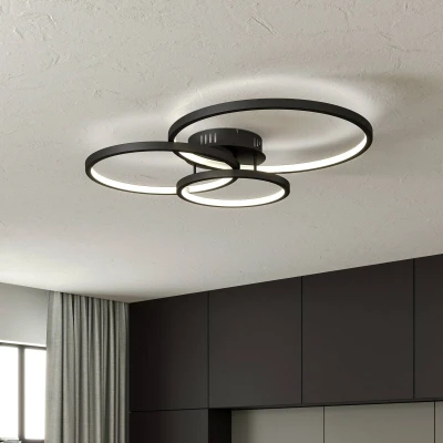 Abbildung von Trio Leuchten WiZ LED Deckenleuchte Aaron 652710342, 36 Watt RGBW mit 16 Mio. Farben + 64.000 Weißtöne 18 LichtSzenen, Steuerung über App Sprachsteuerung Fernbedienung Wandschalter