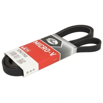 Abbildung von GATES Micro V 5PK1750 Keilrippenriemen 1750 5 Polyester, EPDM (Ethylen Propylen Dien Kautschuk) RENAULT: Scénic 1, Kangoo I, DACIA: Logan I Limousine