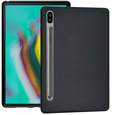 Abbildung von Verco Hülle für Samsung Galaxy Tab S6 10.5, Schutzhülle Tablet Tasche Silikon Case Slim Cover [T860 T865], Schwarz