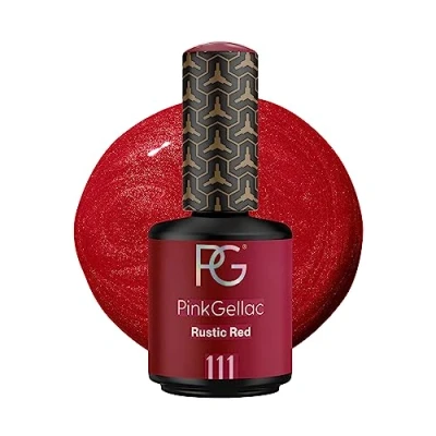 Abbildung von Pink Gellac UV Gel Nagellack 111 Rustic Red 15 ml Lack Rot Lang Anhaltend Polish Nägel in Salonqualität Nails Lampe Made Holland