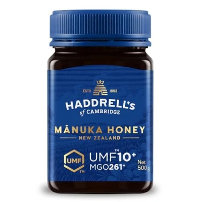 Abbildung von Haddrells Manuka Honig 250+ MGO, 500g Premium aus Neuseeland mit zertifiziertem Methylglyoxal Gehalt, laborgeprüft Manukahonig