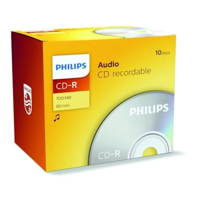 Abbildung von CD R 80 Min/700 MB PHILIPS Audio Jewelcase 10 Stück