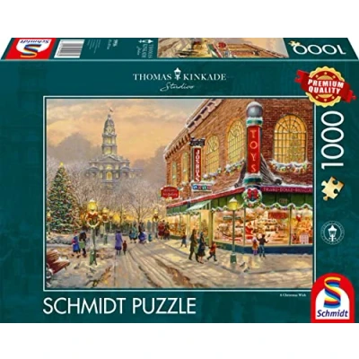 Abbildung von Schmidt Spiele Puzzle Ein Weinachtswunsch. Kinkade Collection 1.000 Teile, 1000 Puzzleteile