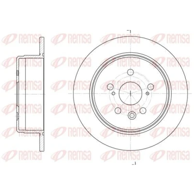 Abbildung von REMSA 6245.00 Bremsscheibe Hinterachse 269, 269 10 5 voll TOYOTA: Celica VI Coupe, V Carina E Limousine