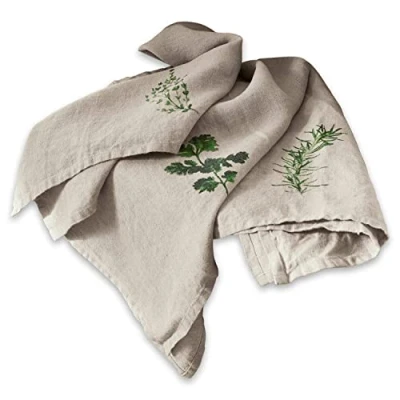 Abbildung von Mirabeau Geschirrtuch 3er Set Herbal Gardens beige/grün